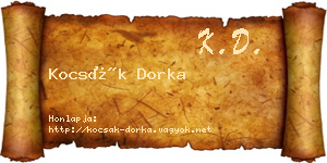 Kocsák Dorka névjegykártya
